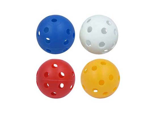 Hollow ball with holes